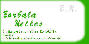 borbala melles business card